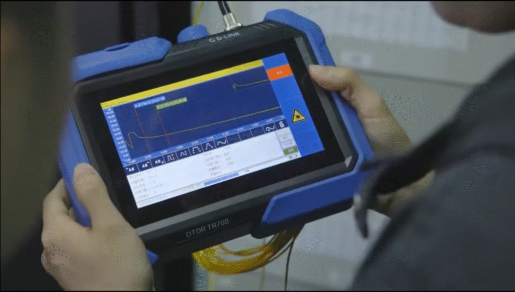 fiber testing with OTDR